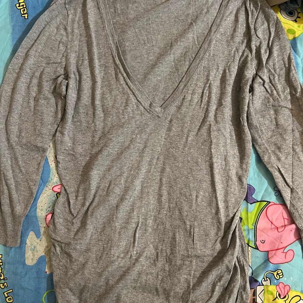The Limited Heather Gray Knit Top